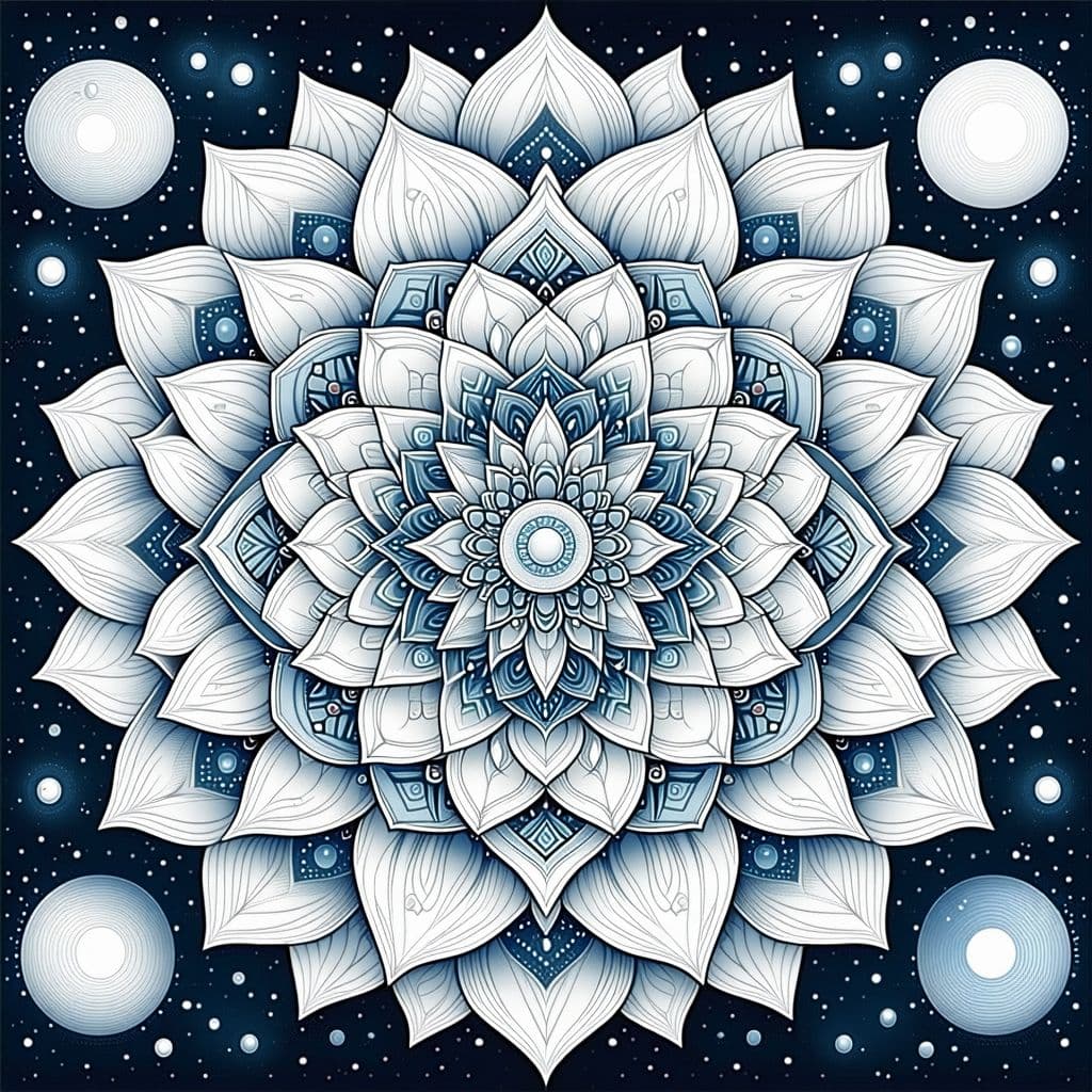 AI generated: Create an intricate and highly detailed mandala design specifically for adult coloring books. The ma...