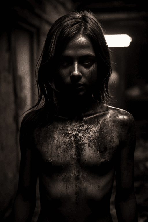 AI generated: skin from chaos, dark atmosphere, dust explosion inside