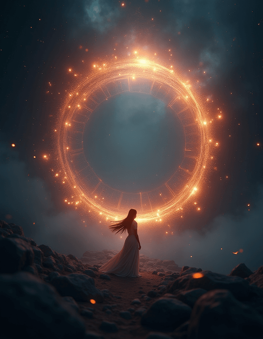 AI generated: cinematic photo ethereal fantasy concept art of Circle of life, glow effects, godrays, Hand drawn, r...