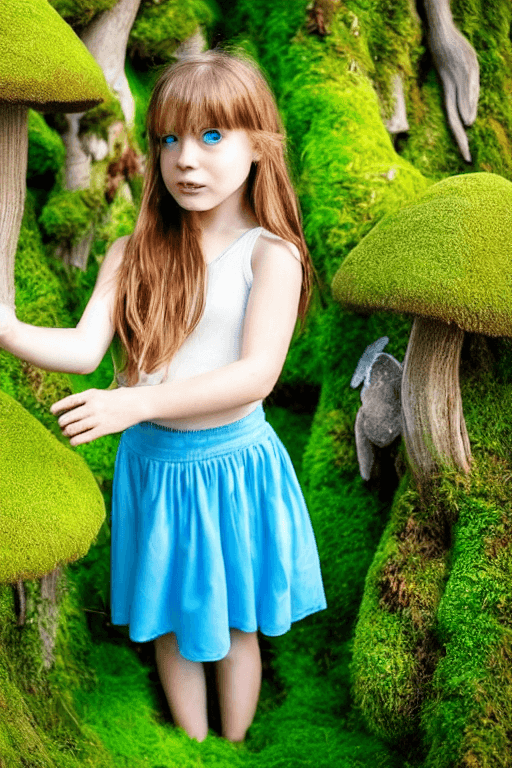 AI generated: ((portrait of young girl playing with large breast)), (best friends for life), (long floating hair),...
