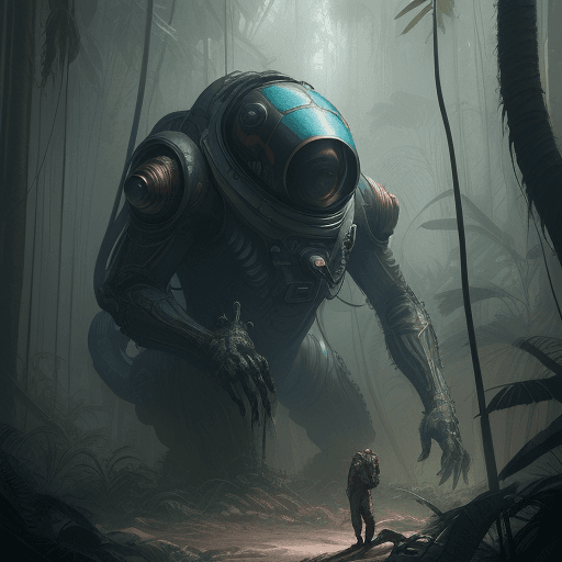 AI generated: Astronaut in the Jungle, professional ominous concept art, by artgerm and greg rutkowski, an intrica...