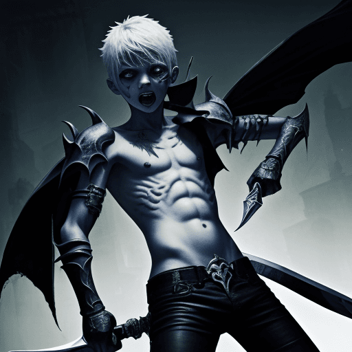 AI generated: demon boy
HD , postura con espada a ataque, si conbinar la espada al usuario