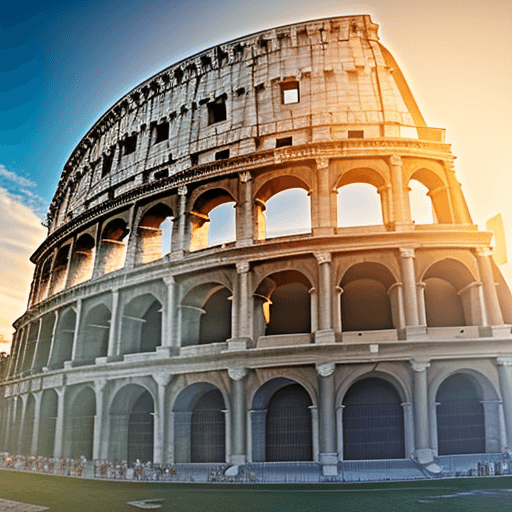 AI generated: ITALIAN COLOSSEUM, LEANING TOWNER OF PISA AND AMALFI TOGETHER IN ONE PHOTO, SUMMER GOLDEN HOUR, ULTR...