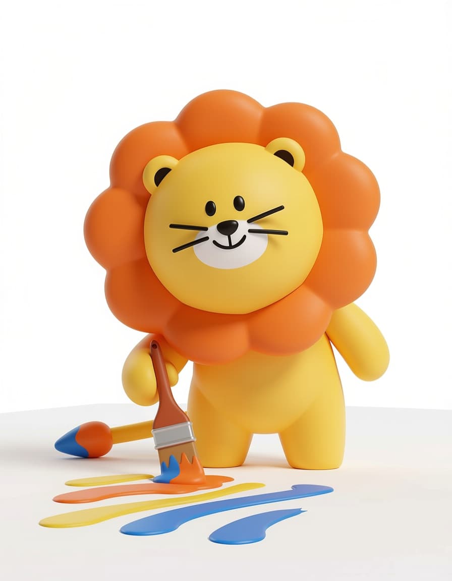 AI generated: Create a 3D clay-style character scene based on the pose and composition in the attached reference i...