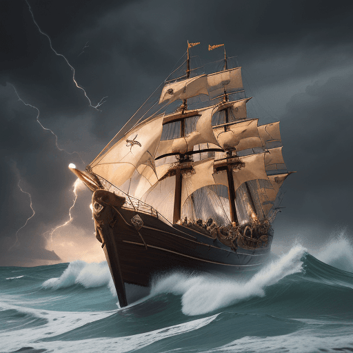 AI generated: /prefers option set option:pirates value: - swashbuckling pirates on a ship::5 adventurous, rum-soak...