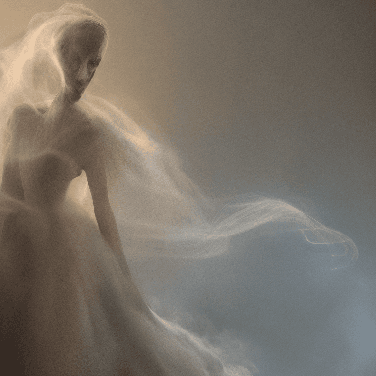 AI generated: Ghost in Smoke, Hauntingly beautiful,feerie lighting, wispy tendrils, etherial, Highly detailed, Art...