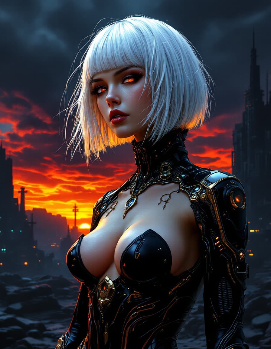 AI generated: Hyperrealistic, high resolution illustration on a dark background in the style of Jay Anacleto ((wid...
