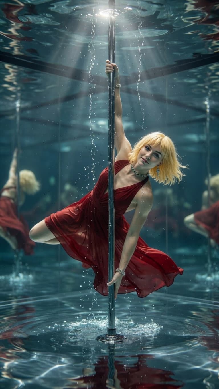 AI generated: Ultra-realistic cinematic underwater photograph captured with a Canon DSLR using an 85mm f/1.4 lens ...
