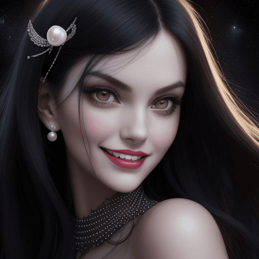 AI generated: beautiful girl, an evil grin on her face there is an atmosphere of horror and fear around, you can s...