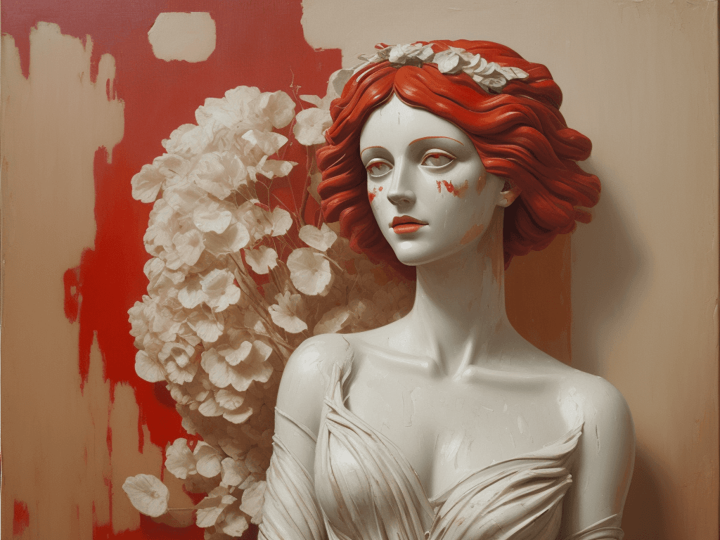 AI generated: the Demeter, impasto technique, oil painting, contemporary era, primarily monochromatic with accents...