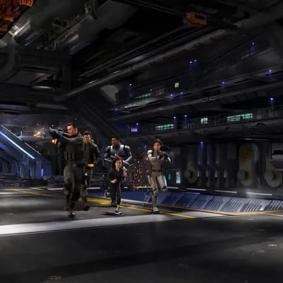AI generated video: 3 Males characters 
2 Female characters
1 female character, 15% reduced size
From reference image 2....