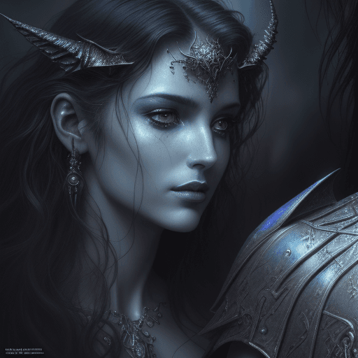 AI generated: A stunningly intricate close up portrait of an ethereal dark fantasy couple, (((luis royo and julie ...