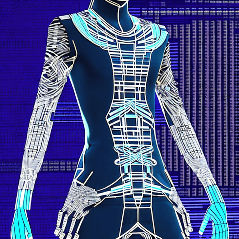 AI generated: AmpedTech stands tall and confident at the center of the avatar, wearing a sleek and futuristic tech...