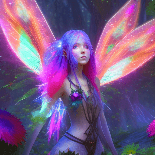 AI generated: Magical Forest scenery, chronomancer(a female), a time-manipulating mage,clean skin, particles of li...