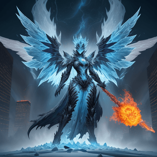 AI generated: Envision an elemental sentinel of a stoic creature embodied as a guardian of both destruction and pr...