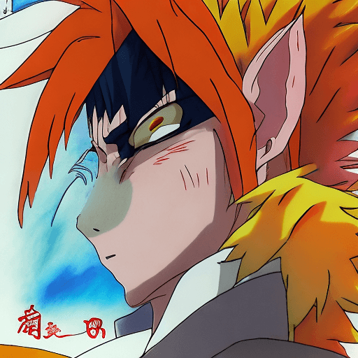 AI generated: anime, hand-drawn and cel animation techniques, naruto with kurama, natural design, beautifully rend...