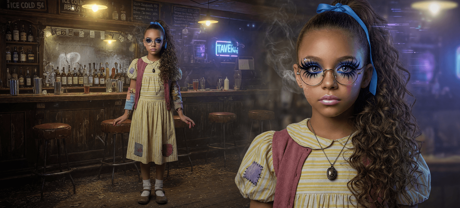 AI generated: A professional photograph captures one of the most beautiful eleven year old girl in the world durin...