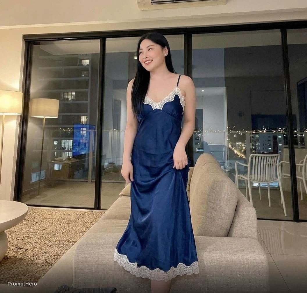 AI generated: this girl in a night gown