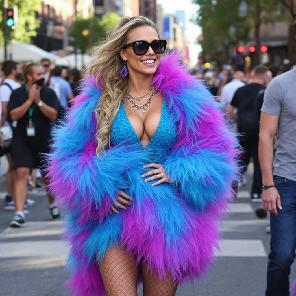 AI generated: Carmen Electra during pride week.