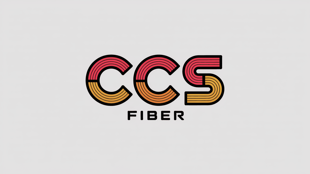 AI generated: Create a new company logo for a fiber optic company named CCS. the company colours are red black and...