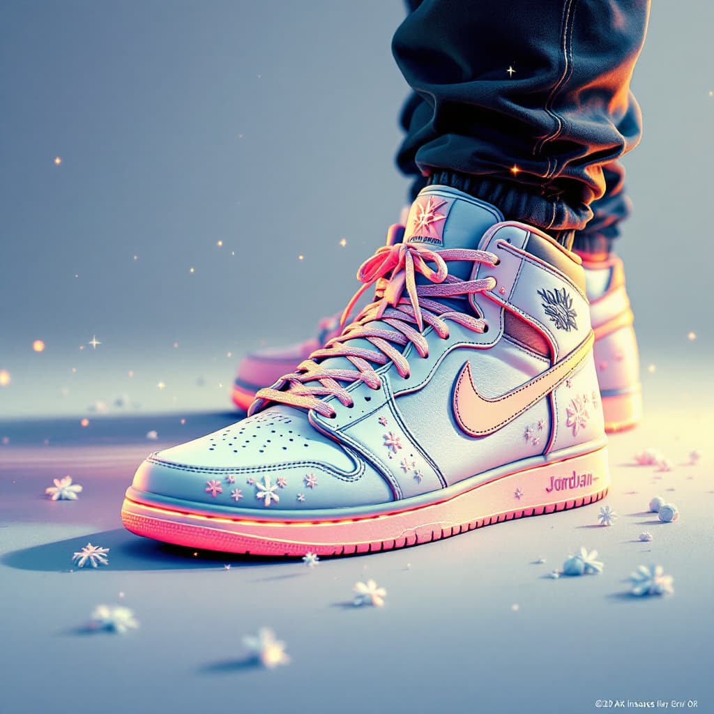 AI generated: Sneaker design, Jordán, Frozen, insanely detailed, 8k --ar 4:5