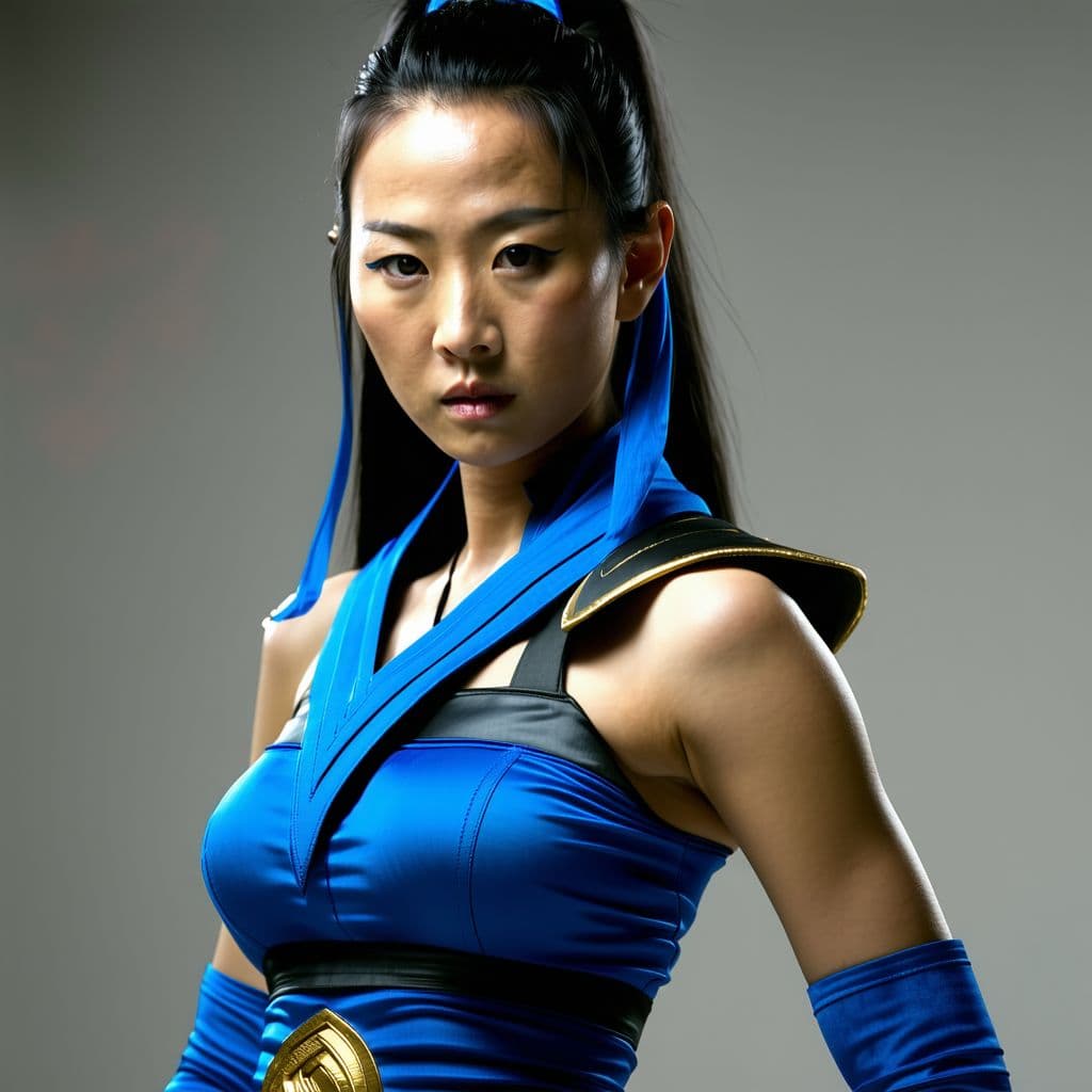 AI generated: Create Kitana from mortal kombat 3
