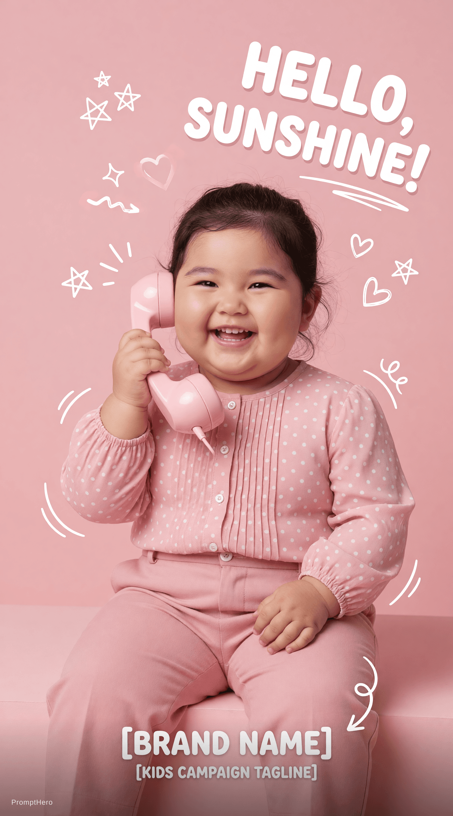 AI generated: Create a premium playful kids-fashion editorial poster for [BRAND NAME].

TOPIC:
[KIDS FASHION / CHI...