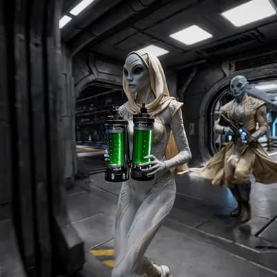 AI generated video: VIDEO PROMPT — JUNCTION SPLIT: ESCAPE & COVER

A cinematic, ultra-realistic sci-fi junction corridor...