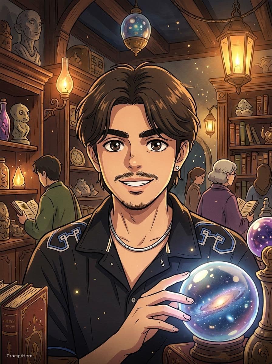 AI generated: store full of curious collectibles :: incredible, anime, Digital 2D, animated by Kyoto Animation, St...