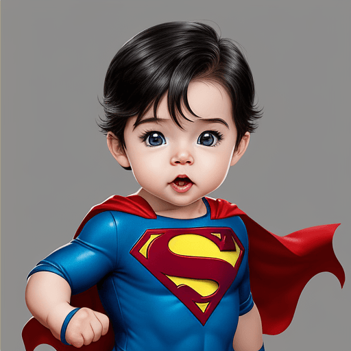 AI generated: cute DC hero baby superman --v 5.2