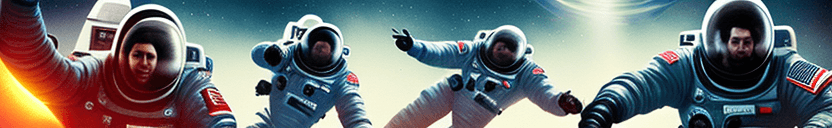 AI generated: Masterpiece, best quality, group of astronauts fighting on the space, highly detailed, hyperrealisti...