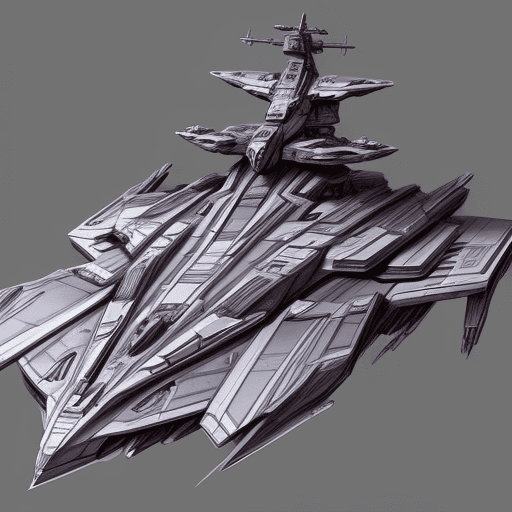 AI generated: sketch, Star Conflict, SC, spaceship, Jericho ship,