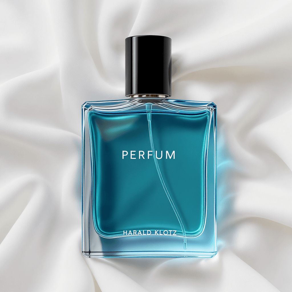 AI generated: Create a perfume, text label" Harald Klotz n1 "
