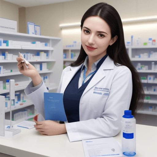 AI generated: Hyper realistic pharmacyst in pharmacy