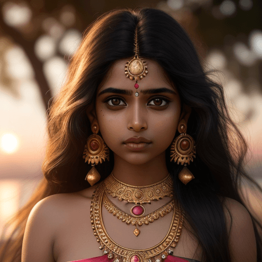 AI generated: 2 indian girl,(sharp focus), blurry background, depth of field, earrings, hair over one eye, jewelry...
