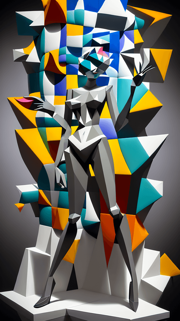 AI generated: rfktrstyle 3D Cubistpaper"An artistic visionary harnessing the essence of creativity, merging intric...