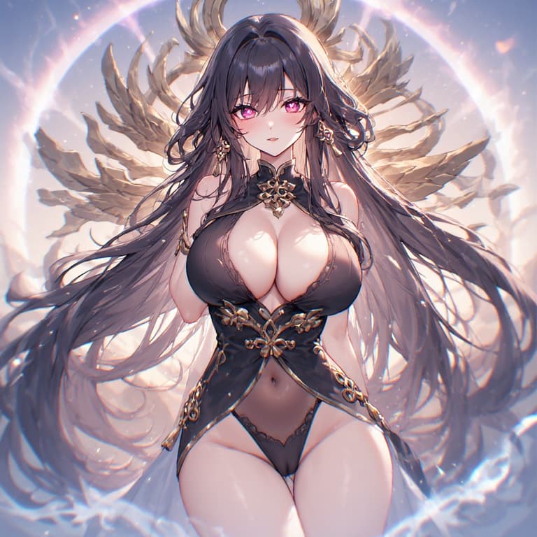 AI generated: anime art of (masterpiece), best quality, expressive masterpiece, perfect face, big covered erect br...