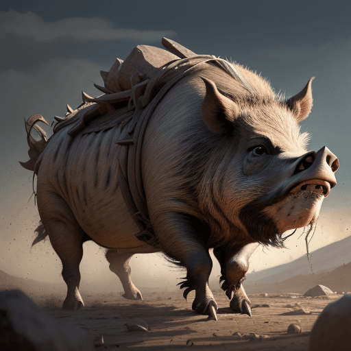 AI generated: last day on earth, boar, tears 