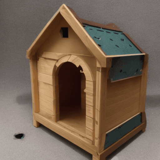 AI generated: DOGHOUSE FROM OAK, CYBERPUNK