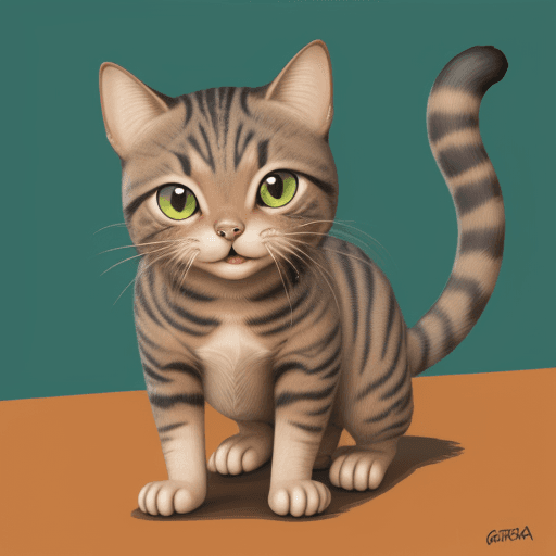 AI generated: gato en caricatura