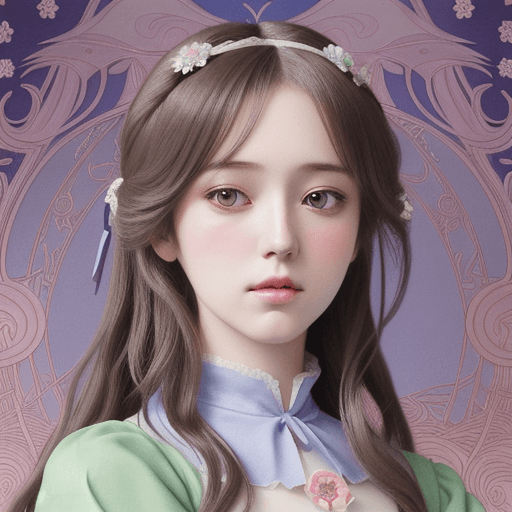 AI generated: anime portrait wallpaper, in the style of art nouveau-inspired illustrations, detailed perfection --...