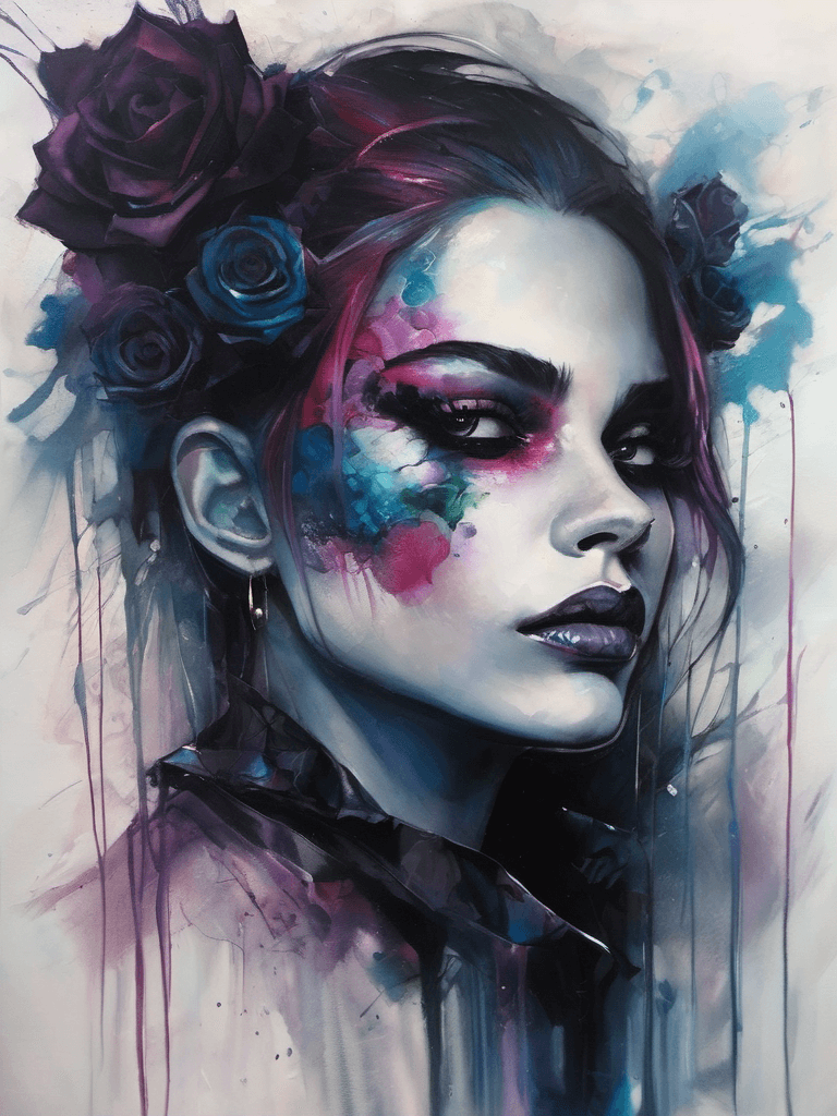 AI generated: by tanya shatseva, dark, psychopathic, gloomy