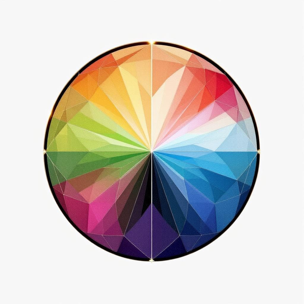 AI generated: Create an Emblem of the 14 High Fashion Dominarcs (Beauty & Presence). Emblem: A shifting spectrum e...