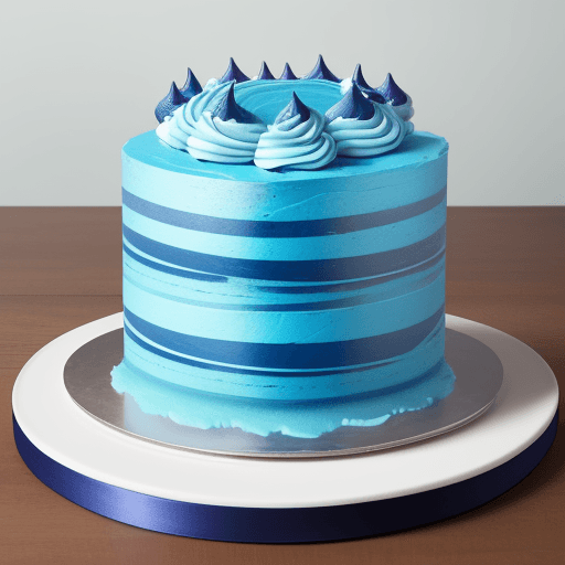 AI generated: blue cake