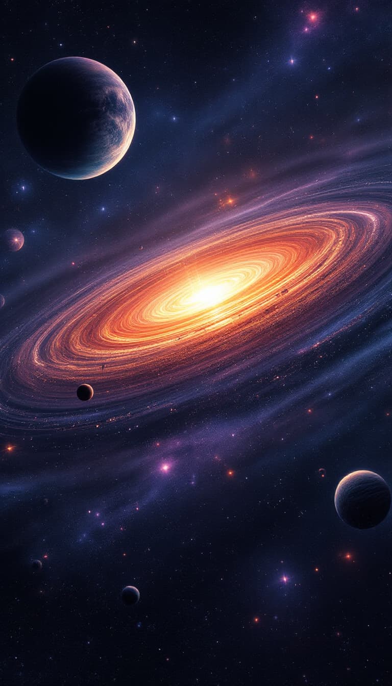 AI generated: Galaxy, Zoom Planets, cinamatic,4k