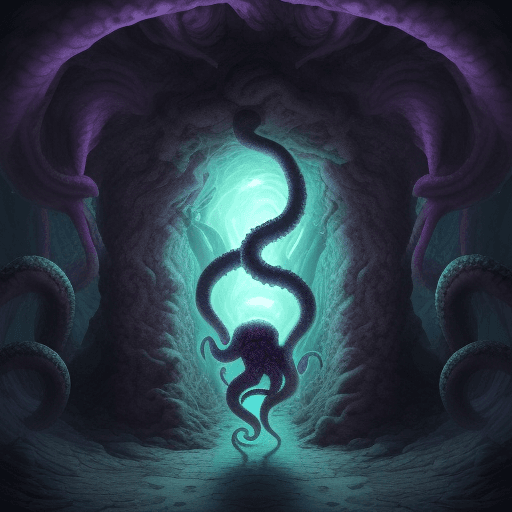 AI generated: A tentacle monster entering our world through a dimensional portal
