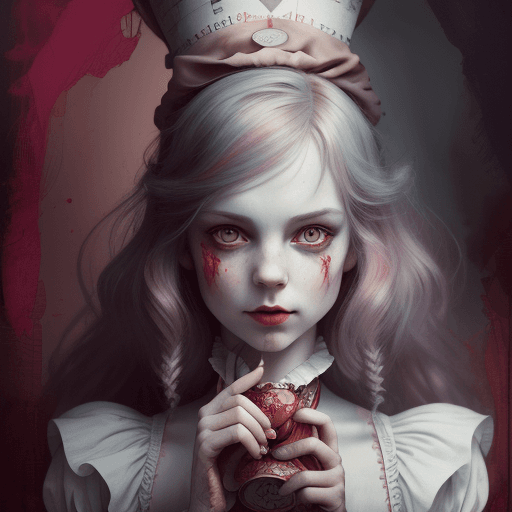 AI generated: alice in wonderland, mad hatter the sweet and innocent, highly detailed, innocent face, cinematic, 8...