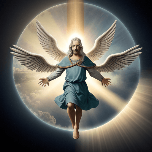 AI generated: Visualiza: Primer dia de la creacion segun (Genesis 1: 1-5 ) en el cual se ve Dios creando la luz y ...