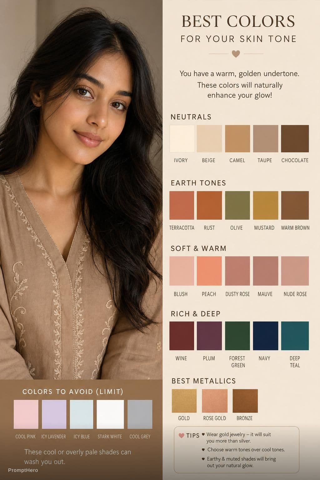 AI generated: create a same color which suits my skin color
