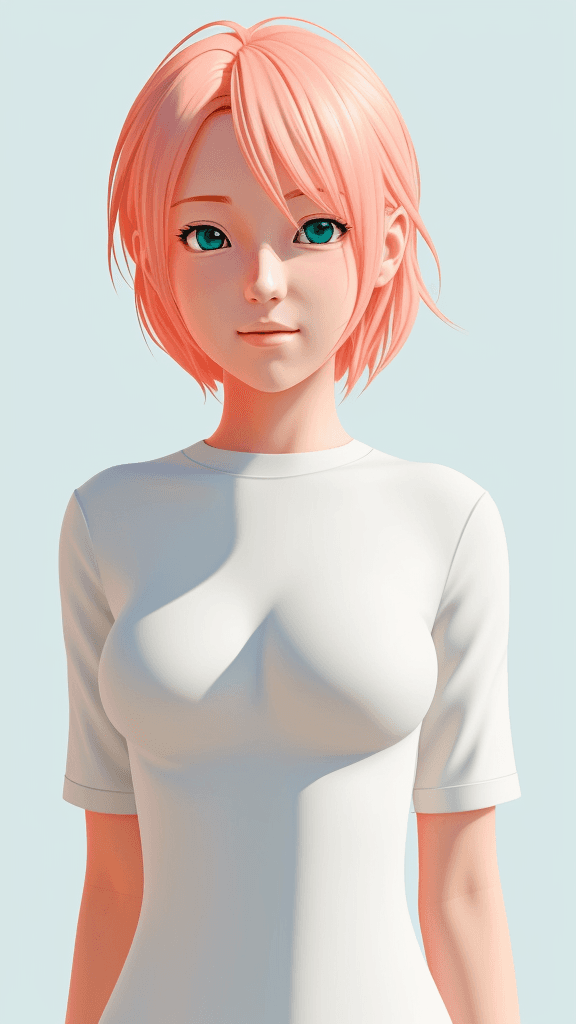 AI generated: (best quality,ultra-detailed,realistic:1.2) anime, clean lines, minimalist artwork, vibrant color pa...